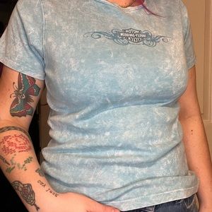 Harley Davidson Vintage Baby Tee Women’s Medium Y2K 90’s Rare Find Tie Dye